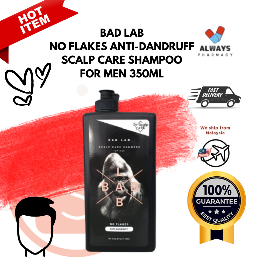 Bad Lab No Flakes Anti Dandruff Scalp Care Shampoo For Men 350ml Shopee Malaysia 3581