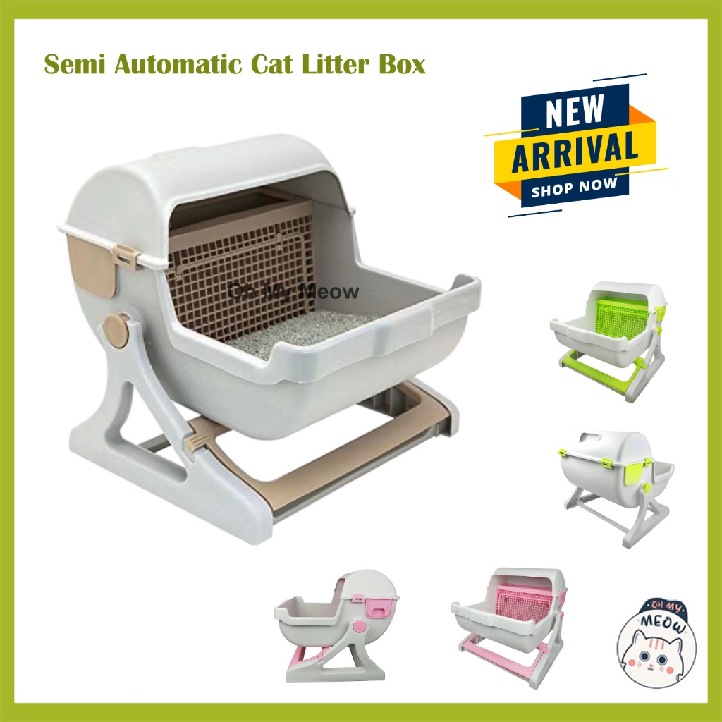 Semi automatic clearance litter box