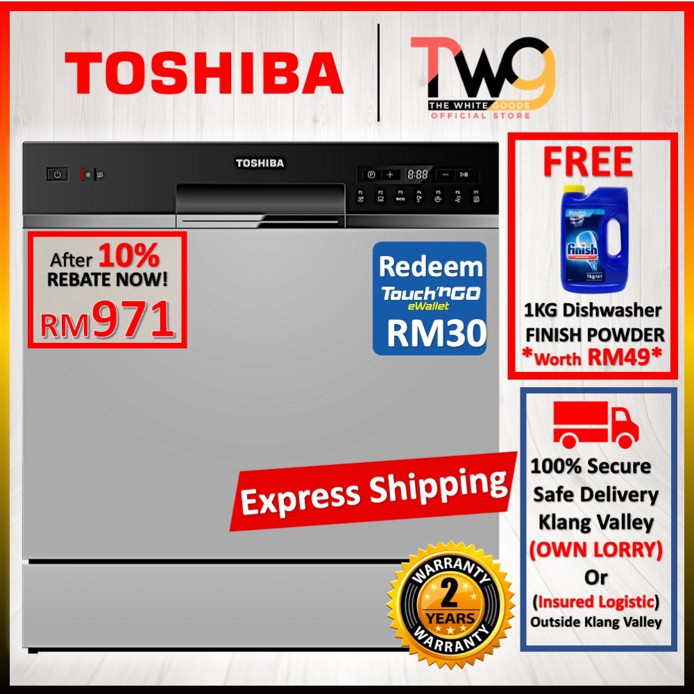 [FREE SHIPPING] Toshiba Counter Top Dish Washer With 7 Programme DW