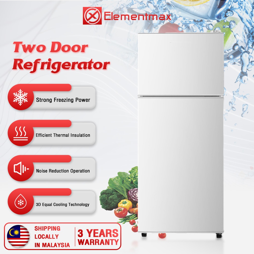 [3 Year warranty] 2 door Fridge 85L Large capacity 4 Star Fridge