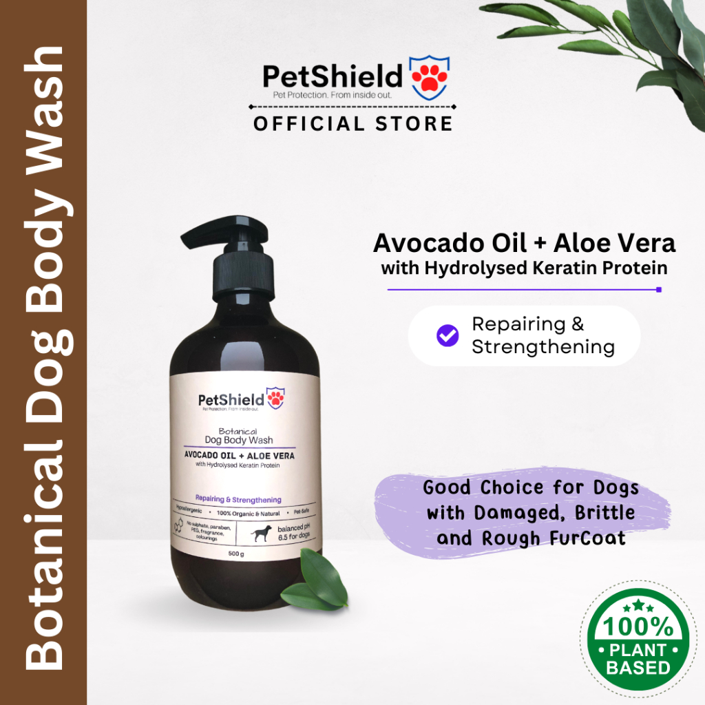 PetShield Hypoallergenic Herbal Dog Shampoo Fur Loss Prevention | Dog ...