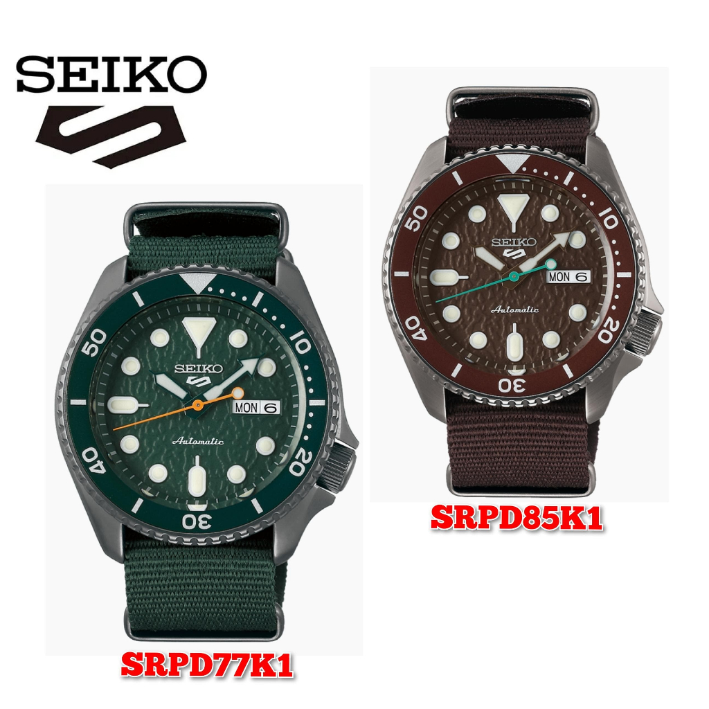 SEIKO SRPD77K1 SRPD85K1 Seiko 5 SPORTS Automatic Canvas with