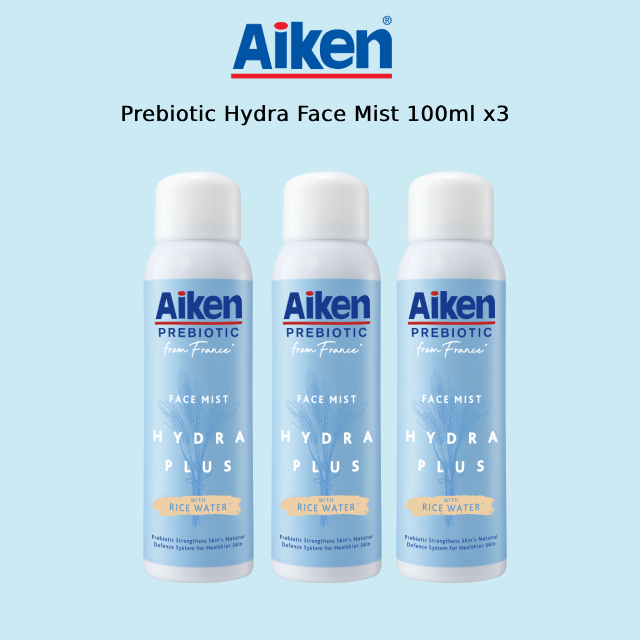 AIKEN Prebiotic Hydra Plus Face Mist 100ml x3 Light Texture Fine