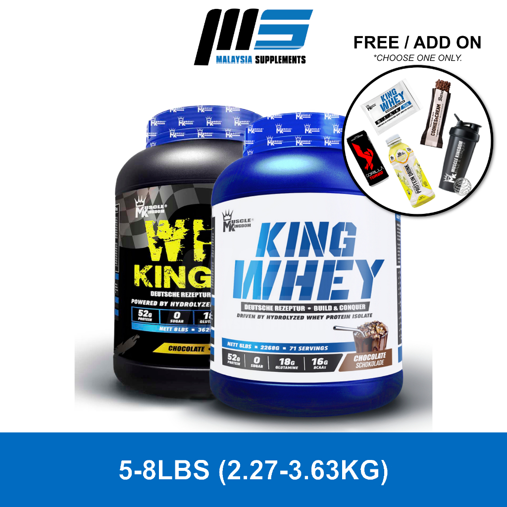 Muscle Kingdom King Whey (5lbs) | Whey Kingdom (8lbs) [FREE GIFT] - MK ...