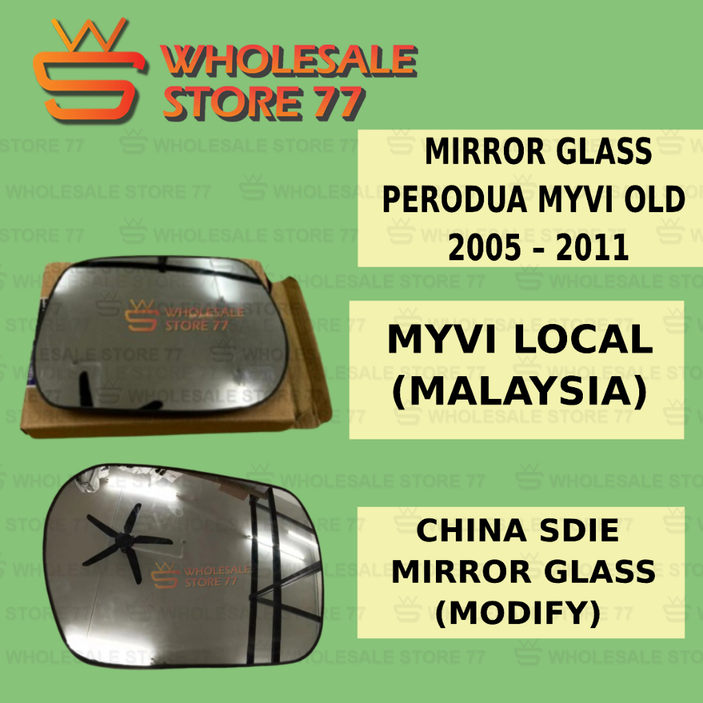 PERODUA MYVI OLD 2005 2011 SIDE MIRROR GLASS CERMIN SIDE MIRROR