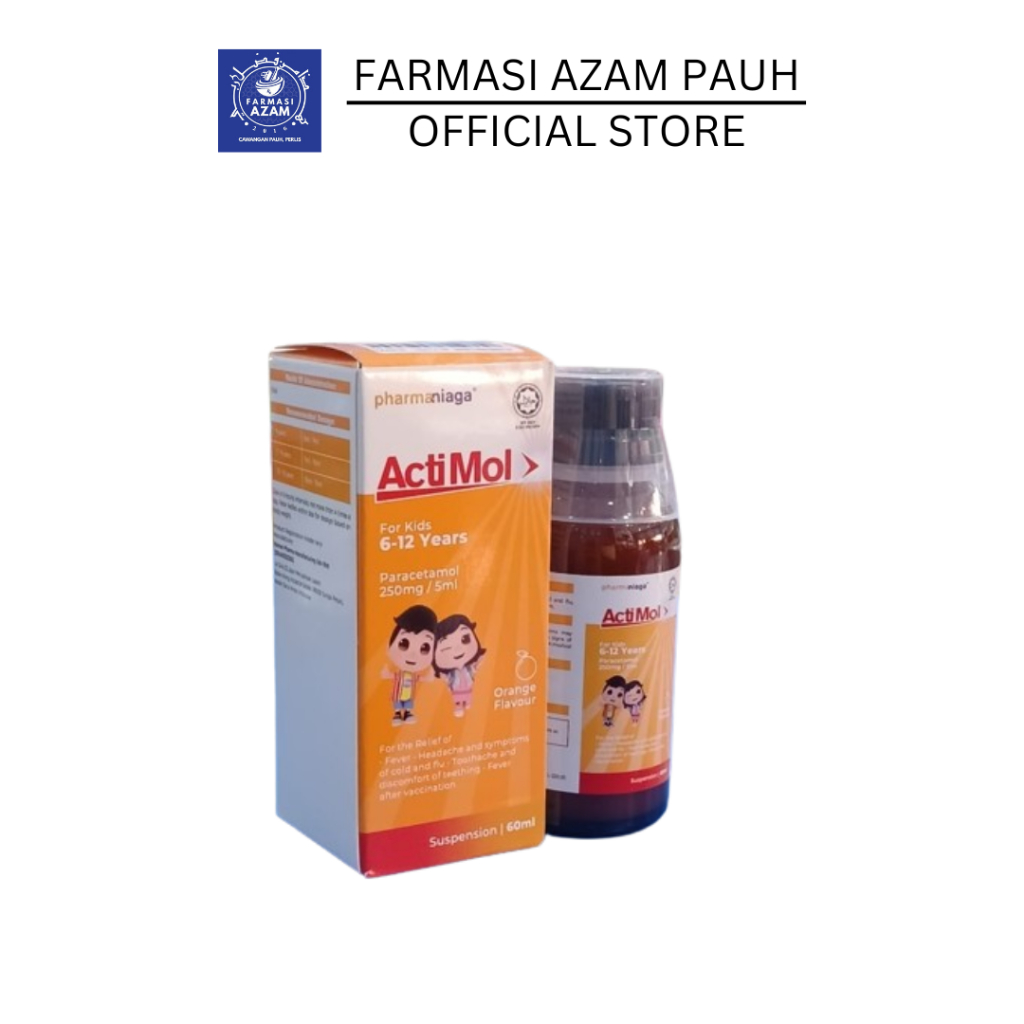 ACTIMOL SUSPENSION 250MG/5ML ORANGE 60ML | Shopee Malaysia