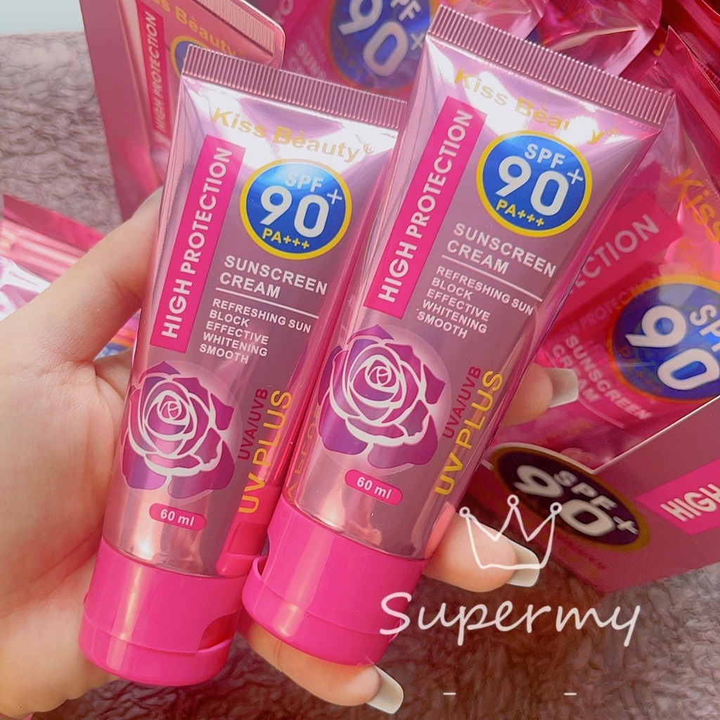 Kiss Beauty Uv Plus Spf90 Pa High Protection Sunscreen Refreshing Sun Block Cream Whitening 9371