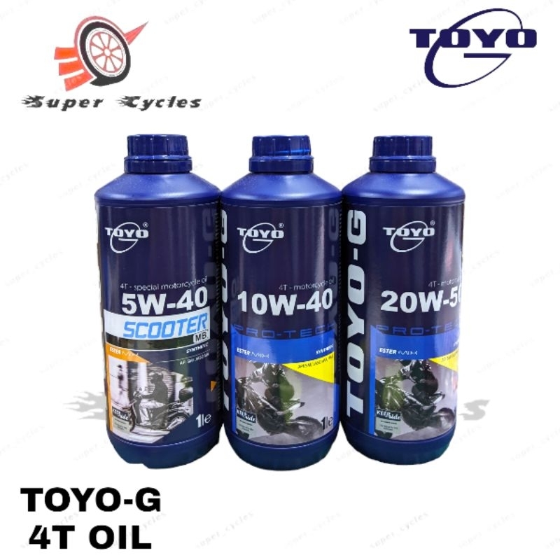 TOYO G ENGINE OIL 4T OIL FULLY SEMI SYNTHETIC MOTOCYCLE 5W-40 10W-40 ...