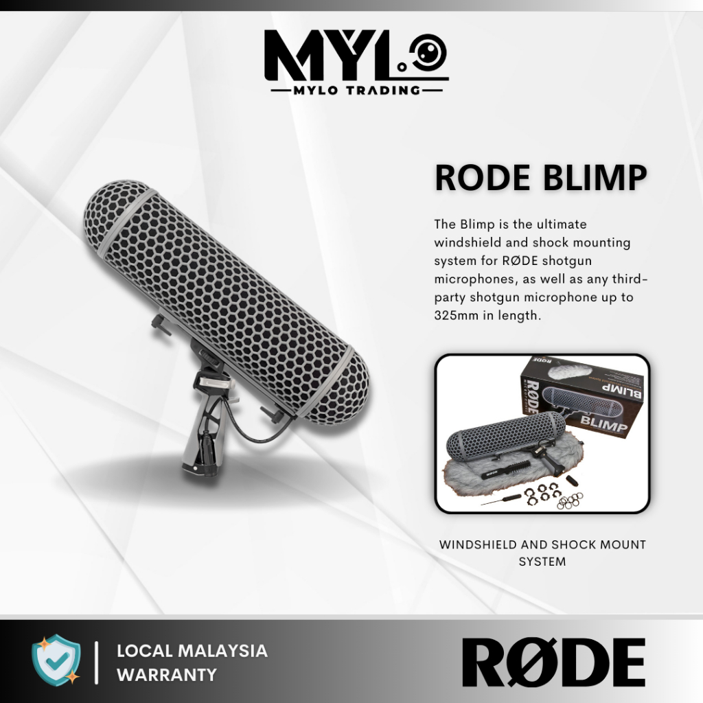 Rode Blimp Windshield and Rycote Shock Mount Suspension System / Blimp
