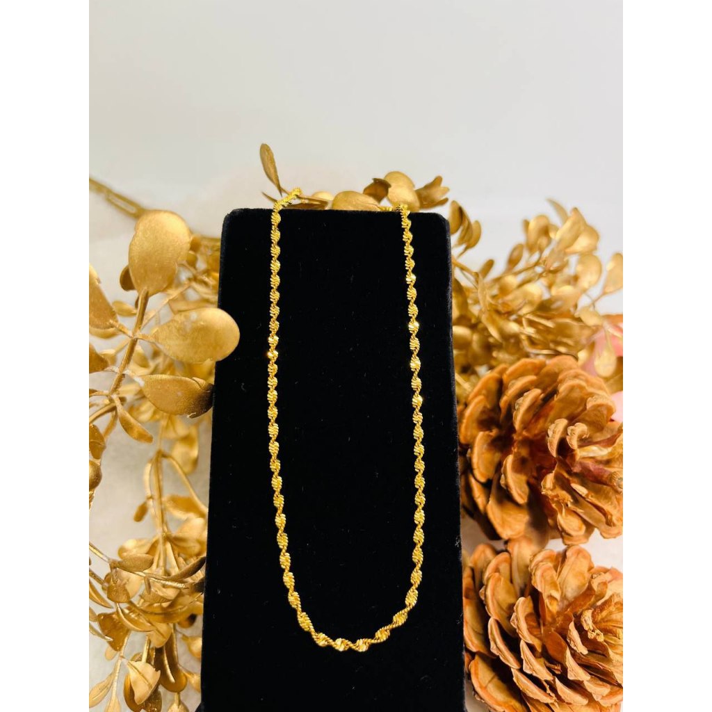 EMAS BANGKOK RANTAI LEHER (50CM) | Shopee Malaysia