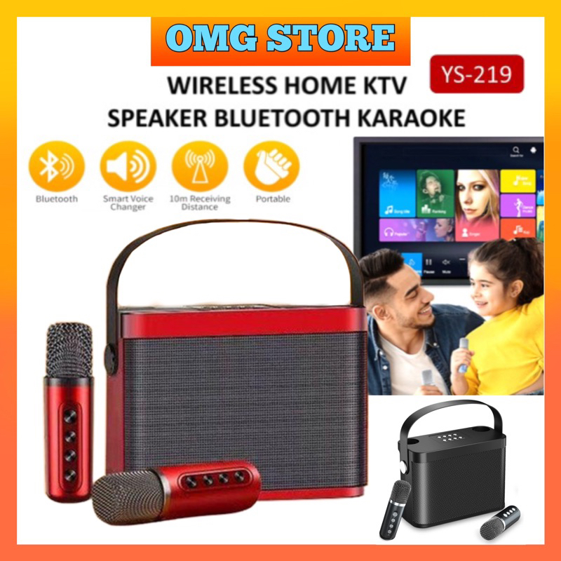 Handheld Wireless KTV Karaoke Machine with Dual Microphone Speaker ...