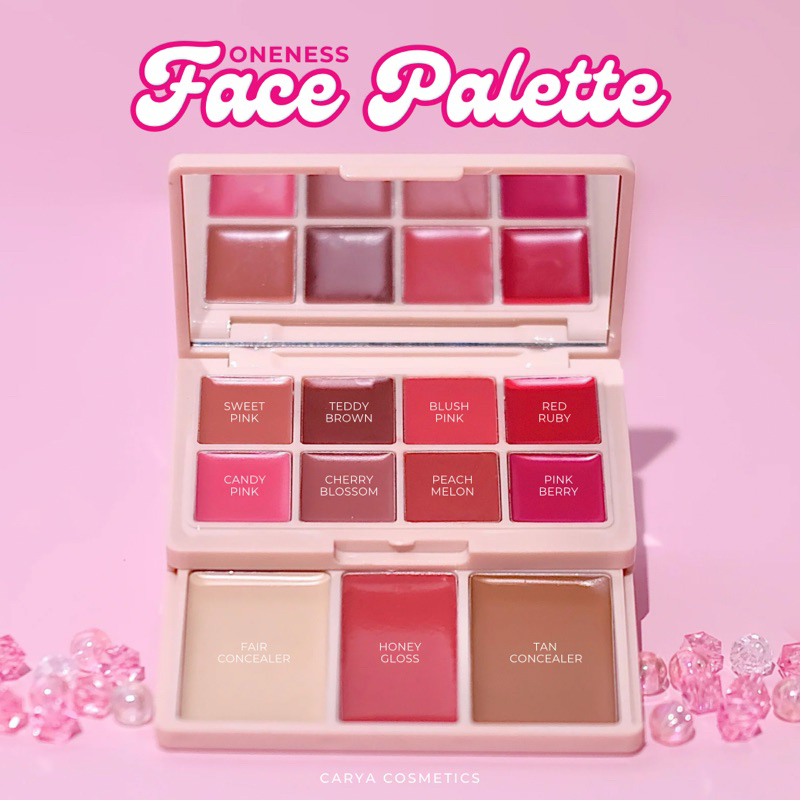 [FREE BEAUTY BLENDER] FACE PALETTE Carya Cosmetics ALL Cream Blush