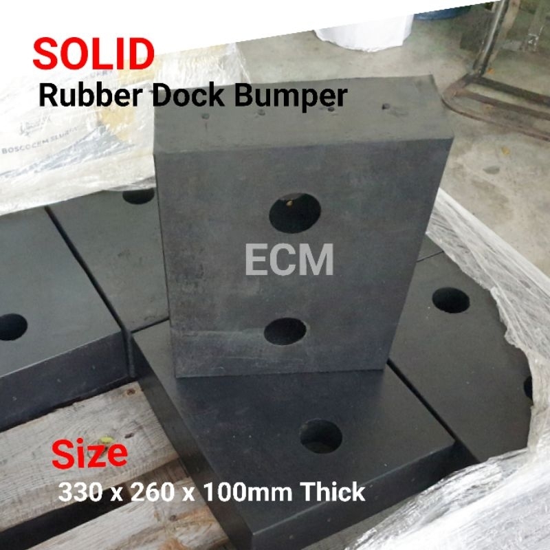 SOLID RUBBER DOCK BUMPER (330MM X 260MM X 100MM) LOCAL SPEC, HIGH SOLID, HIGH GRADE LOADING BAY