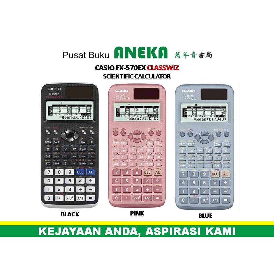 {aneka} Casio Fx 570ex Classwiz Scientific Calculator Shopee Malaysia