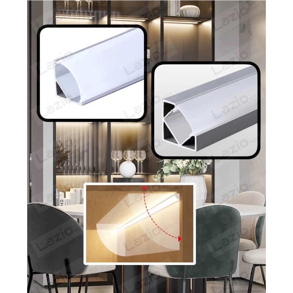 (1m/1.5m) LED strip light aluminium V channel / profile track rail