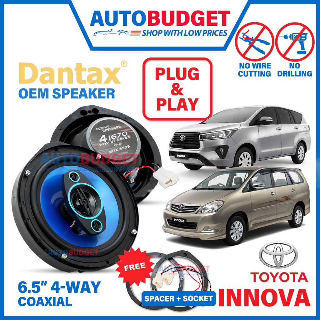 Plug Play Toyota Innova An40 Speaker DANTAX inch 4-Way PNP