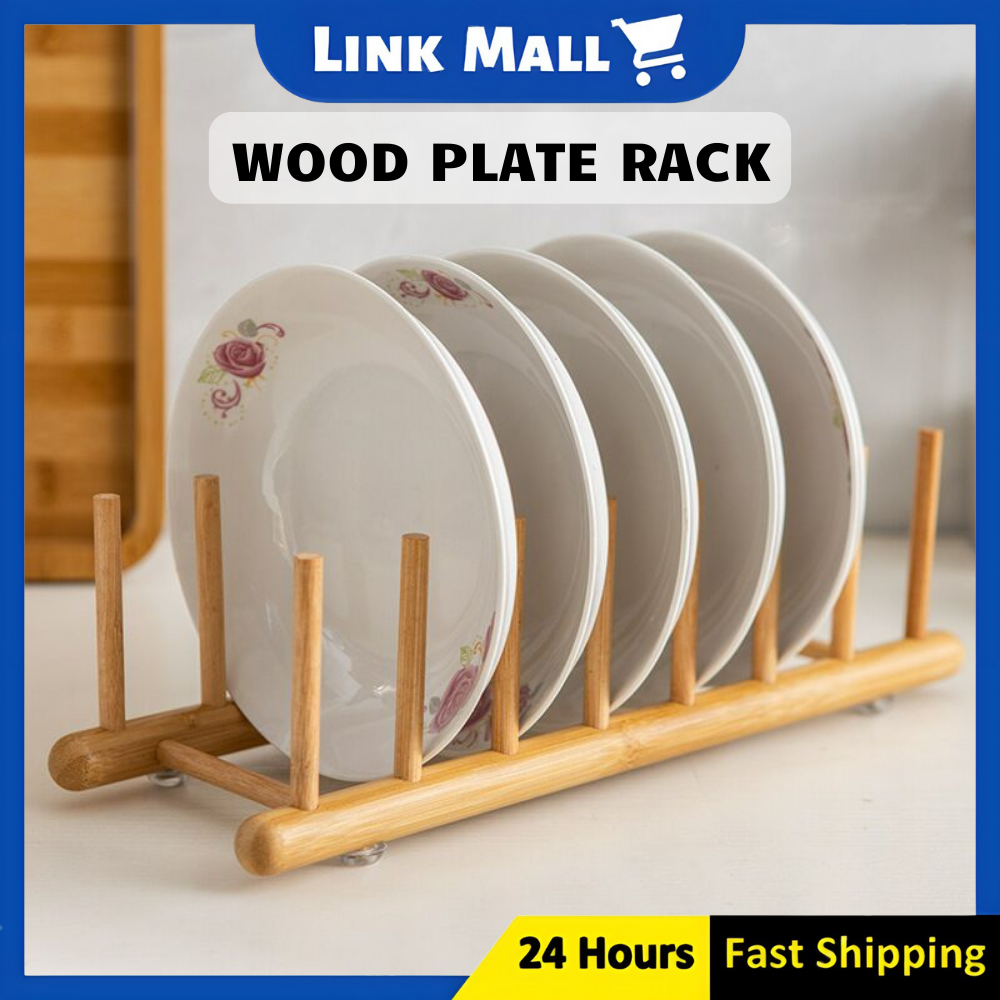 Link Wooden Dish Rack Dish Drainer Bamboo Rack Rak Pinggan Wooden Rack ...