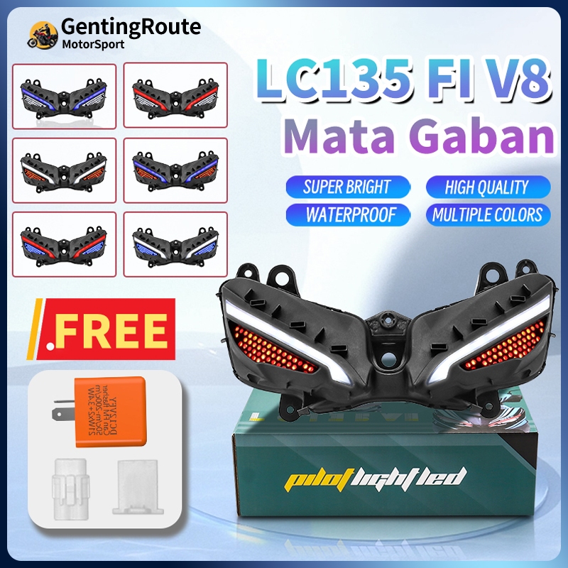 LC135 V8 Signal Light Head Lamp LED Light Mata Gaban Lampu Dada Pliot ...