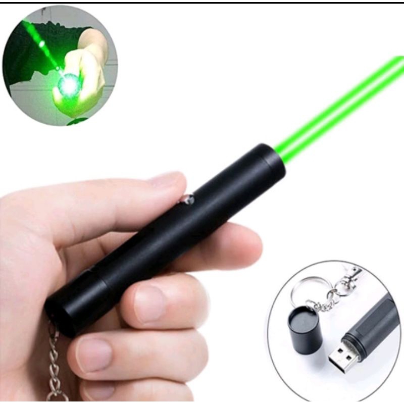 USB Rechargeable( Green / Red Light ) Laser Pointer ( 15mW Red Light ...