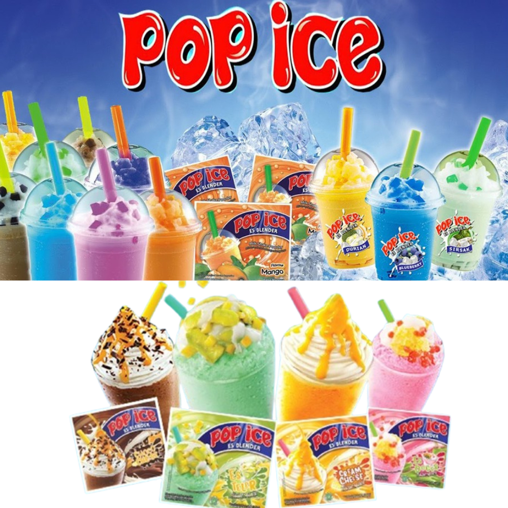 (BORONG) (RM0.58*10PCS) POP ICE ES BLENDER ANEKA RASA 23GRAM / SACHET