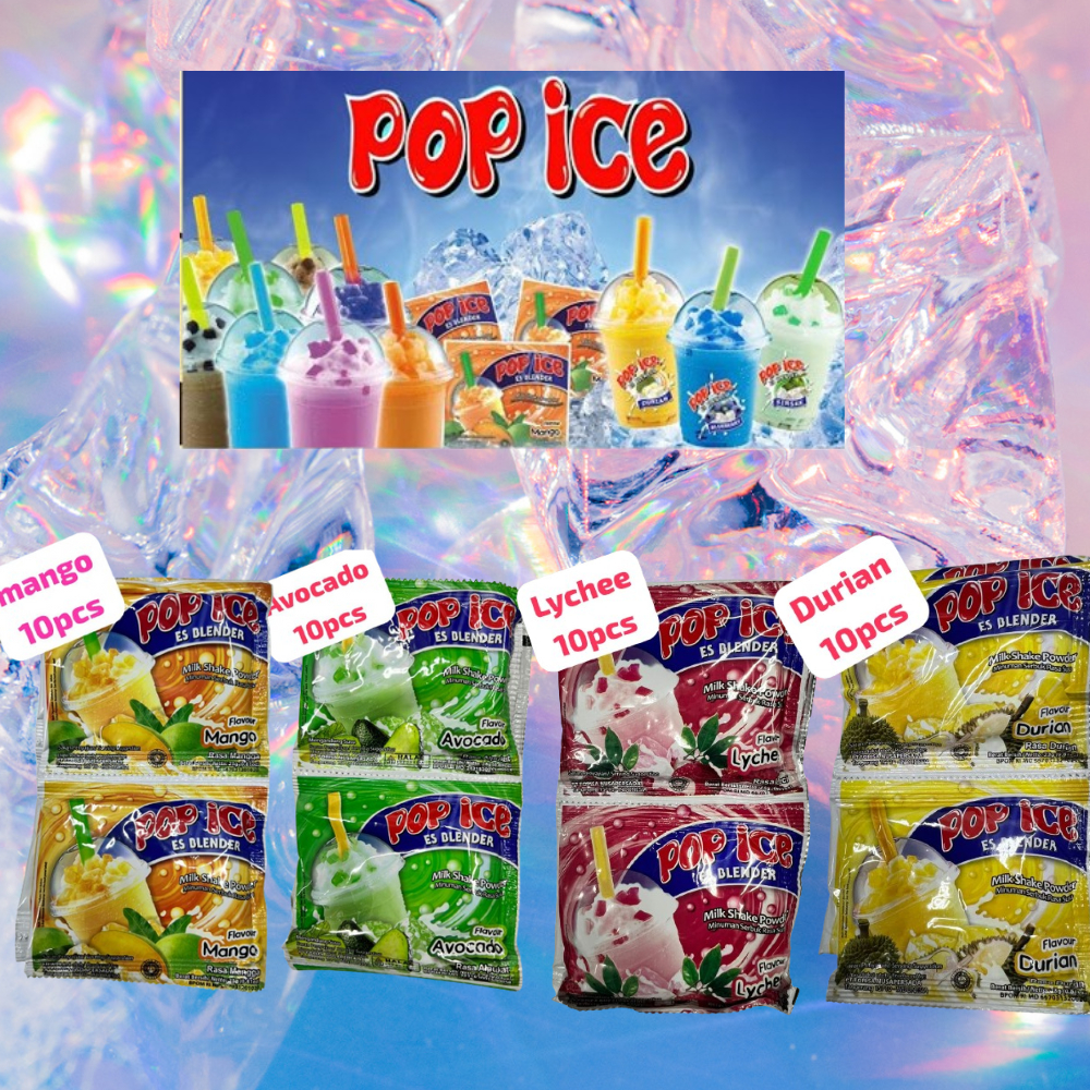 (BORONG) (RM0.58*10PCS) POP ICE ES BLENDER ANEKA RASA 23GRAM / SACHET ...