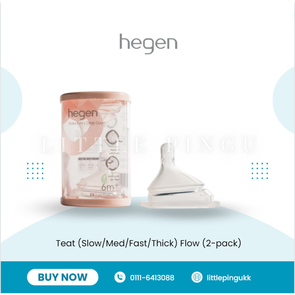 HEGEN Teat (Slow/Med/Fast/Thick) Flow (2-pack) | Shopee Malaysia