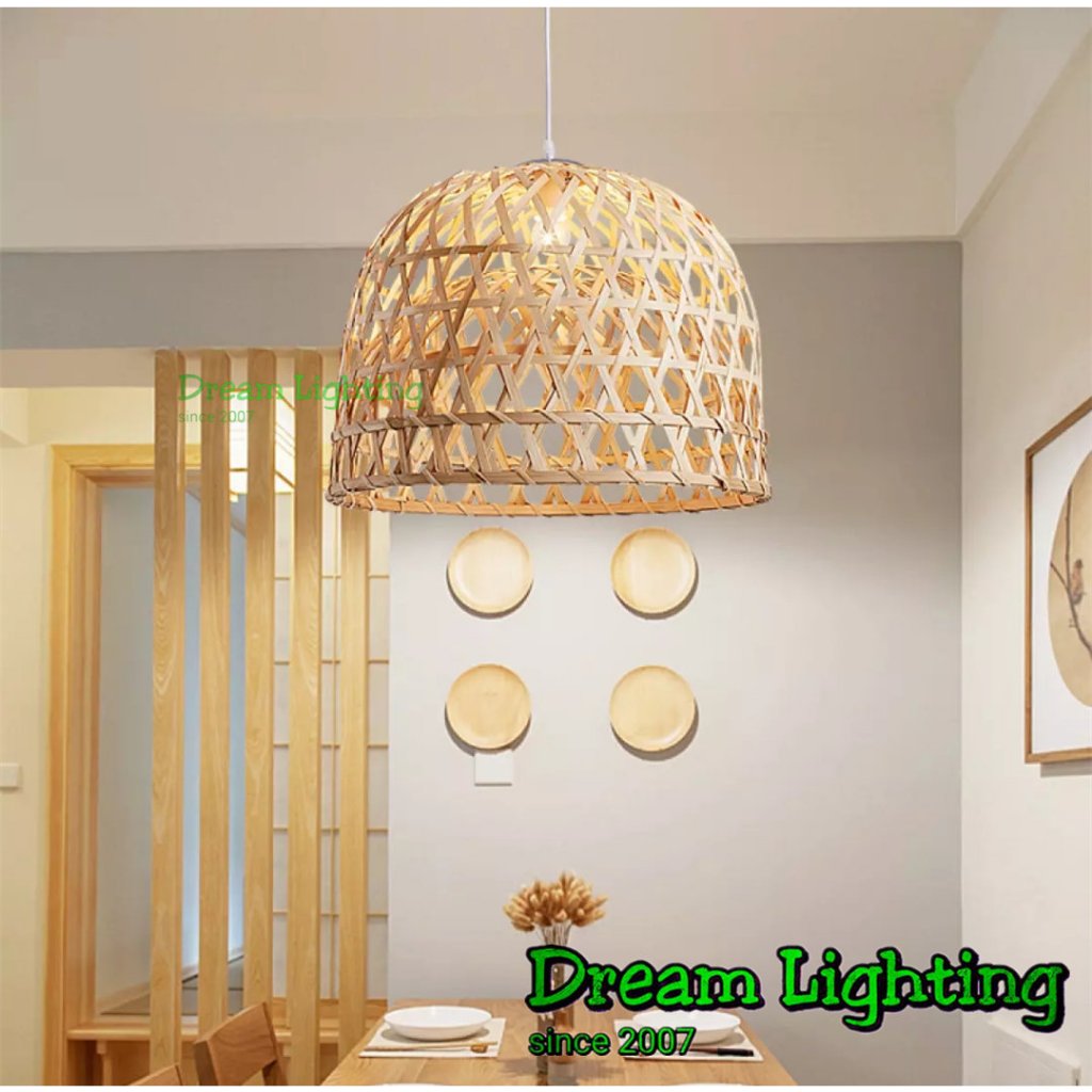 Dream Lighting Muji Rattan Lamp Japanese Bamboo Pendant Lights Lampu ...