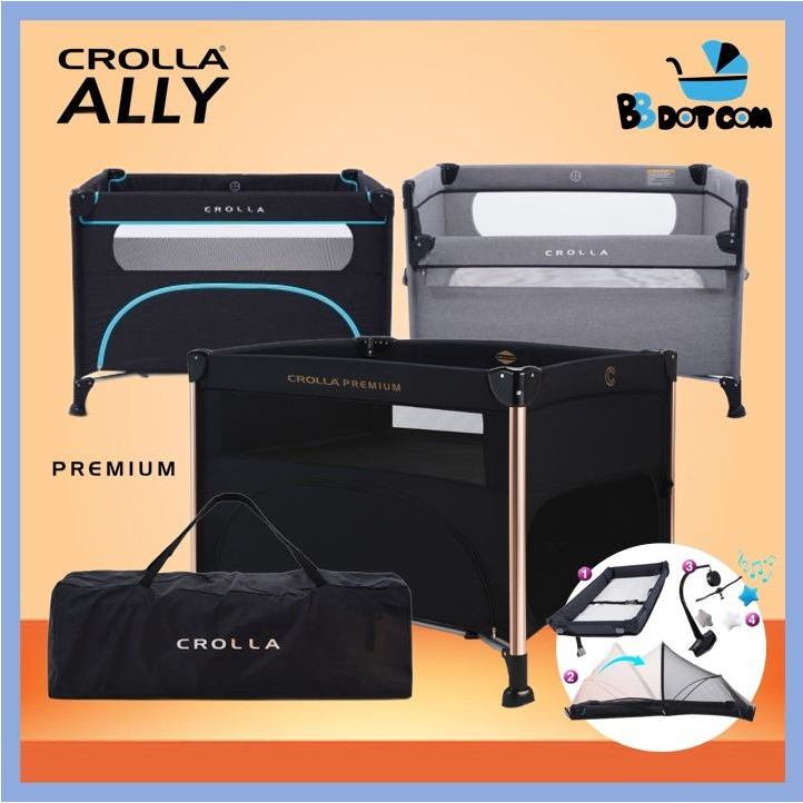 (FREE Shipping) Crolla Premium Ally / Ally Bedside Baby Cot / Travel