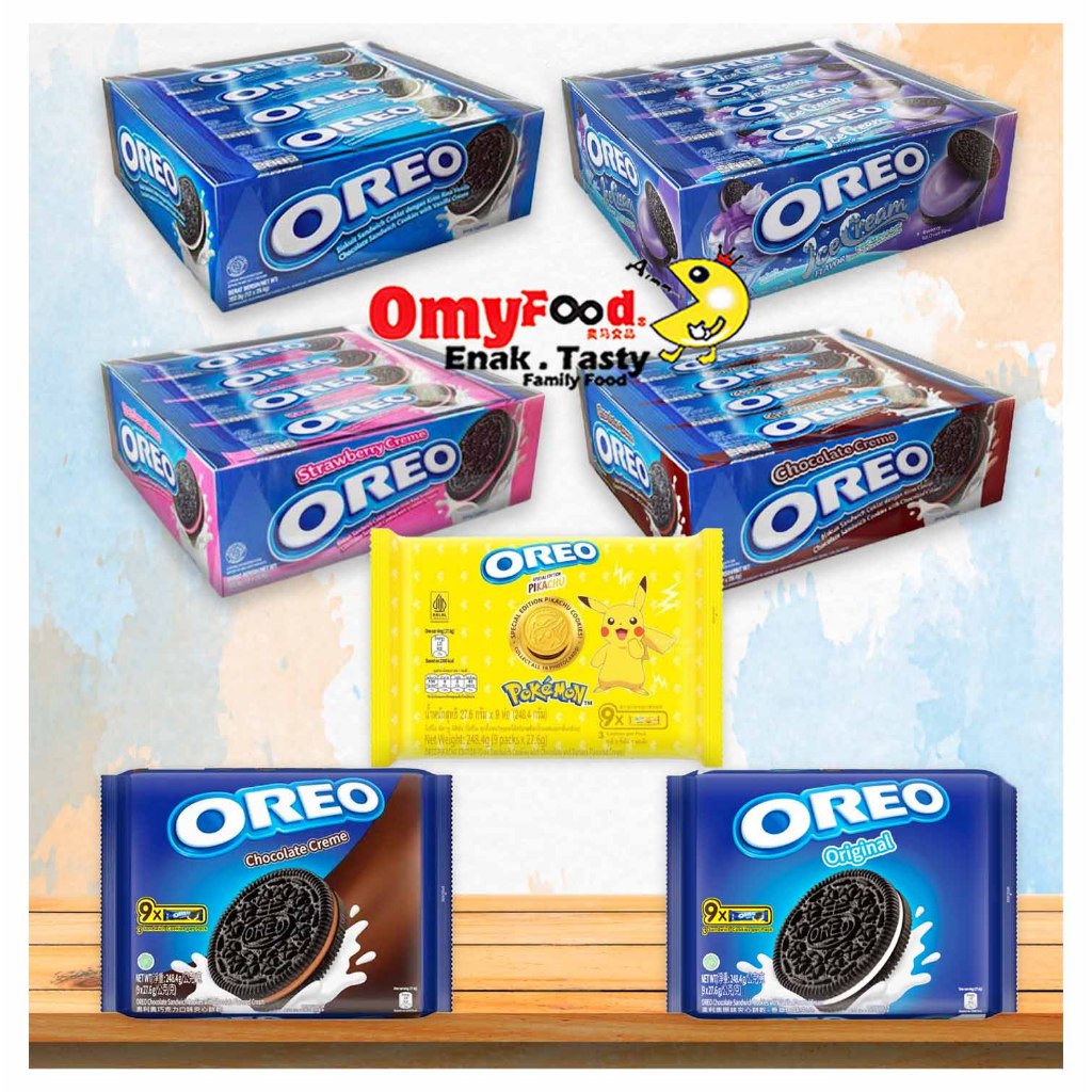 9pack 12pack Oreo Biscuits Sandwich [Original Vanilla/Chocolate Cream ...