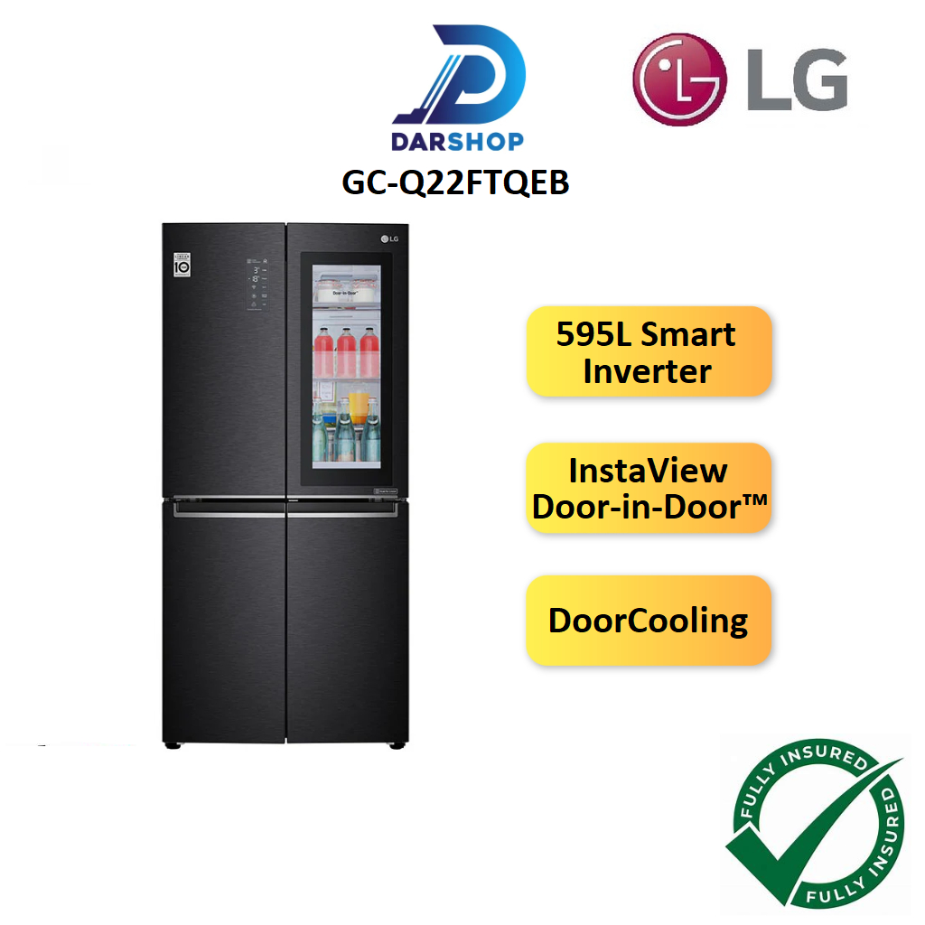 Refrigerateur side by side LG 668litres GC-X247CSAV Knock Knock insta view