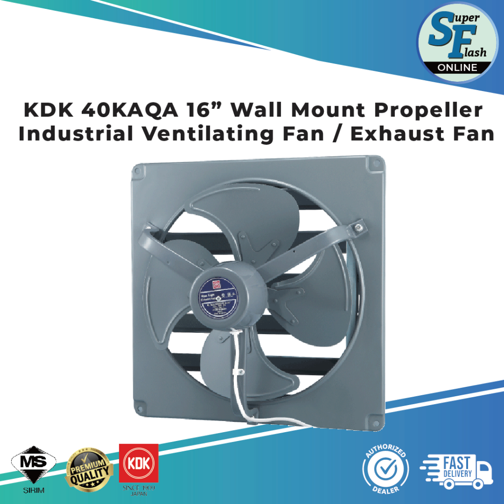 KDK 40KAQA 16" Wall Mounted Propeller Industrial Ventilating Fan
