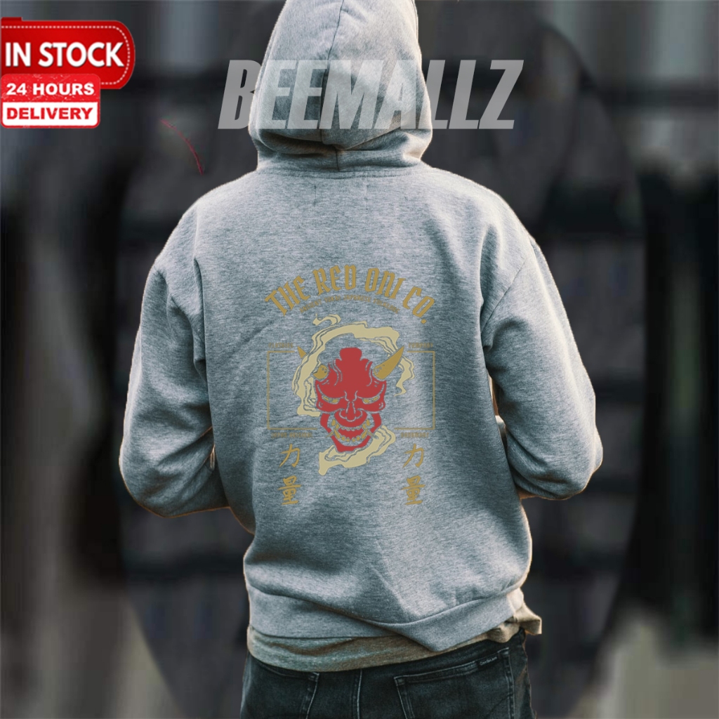 Ready Stock the red oni Fashion Hoodie Men Clothing Lelaki Baju Jacket Women Clothing Women Hoodie Shopee Malaysia