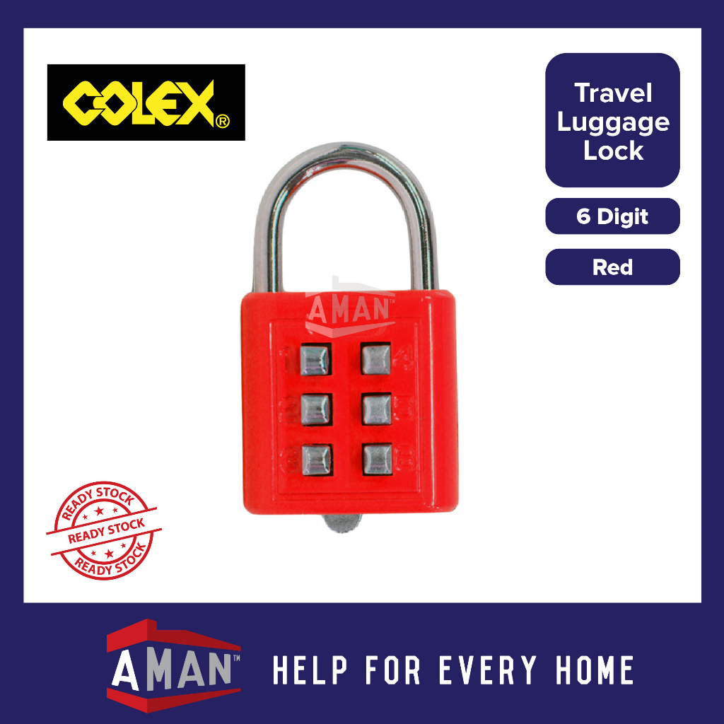 COLEX Luggage Lock Resettable Travel Padlock Password Lock Luggage Bag ...