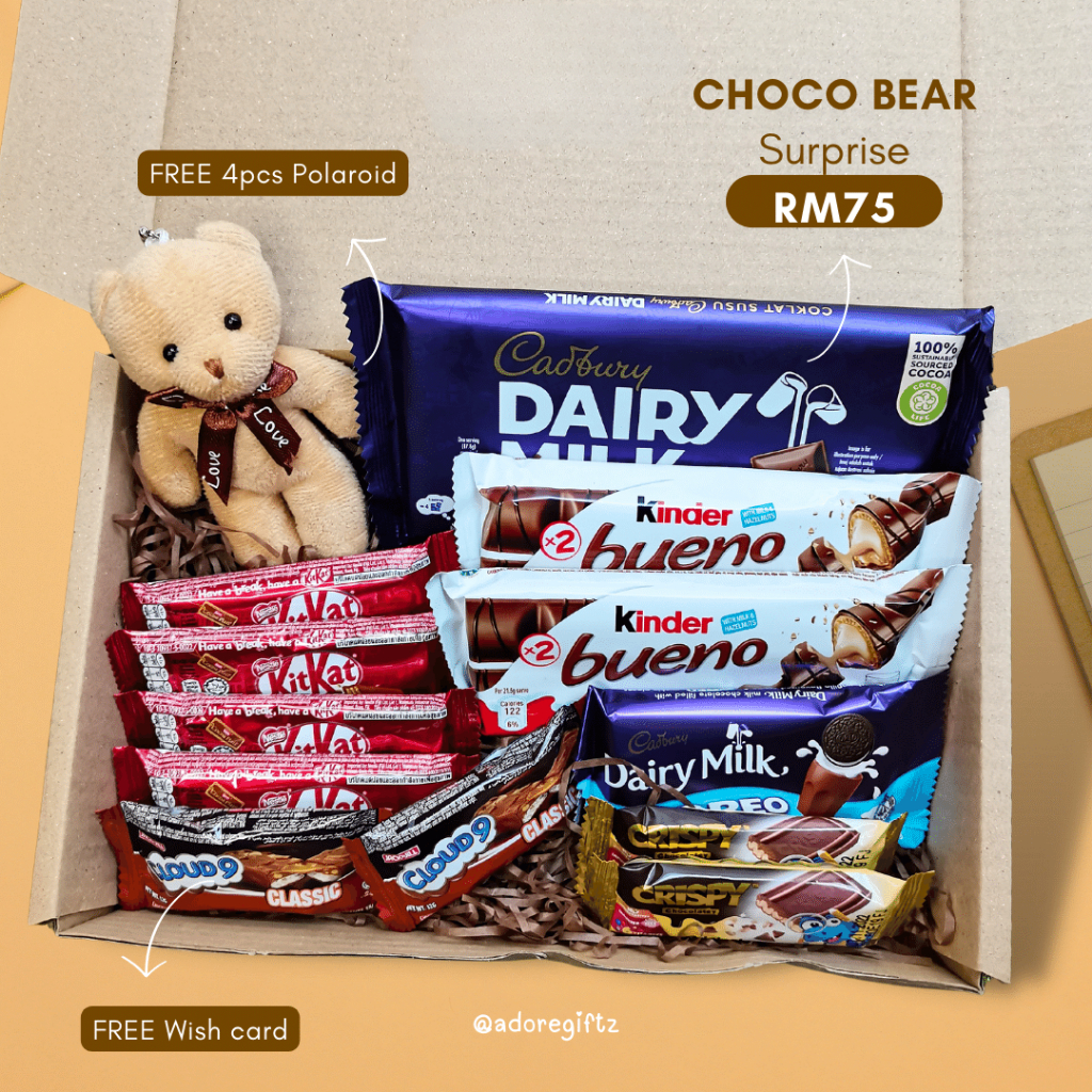 ADOREGIFTZ Choco Bear Teddy Mini Box Surprise Chocolate Gift Box ...