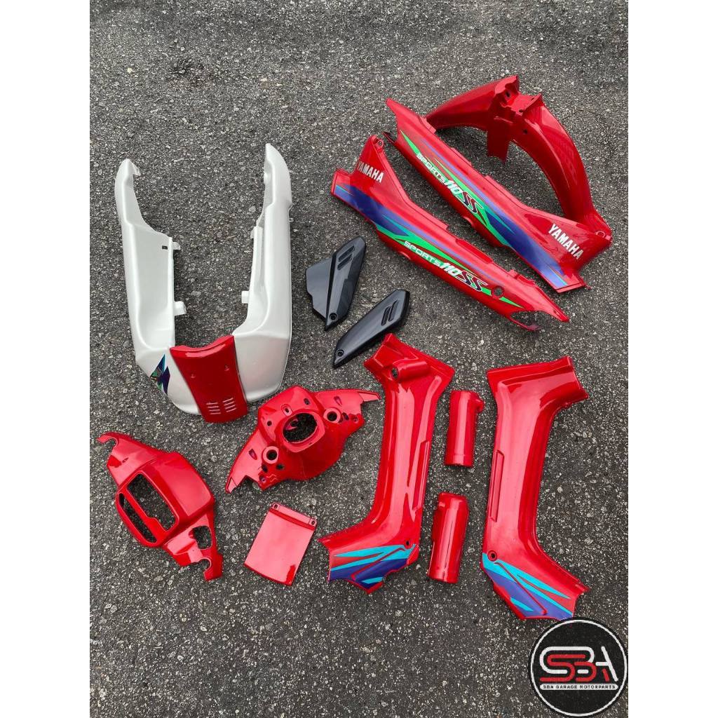 COVERSET SS SPORTS YAMAHA 110 SS Y110 3YR MR RED PP WHITE MERAH PUTIH M ...