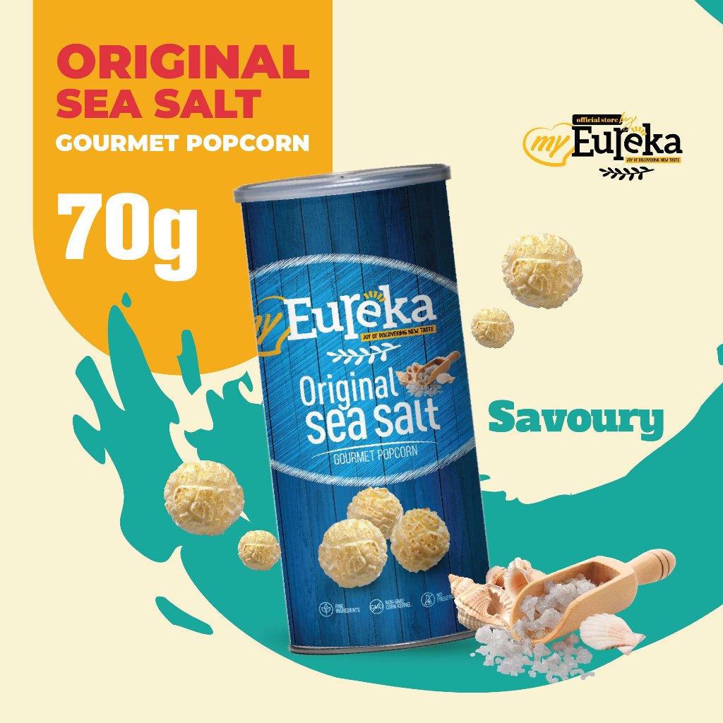 Eureka Original Sea Salt Popcorn 70g Can Shopee Malaysia