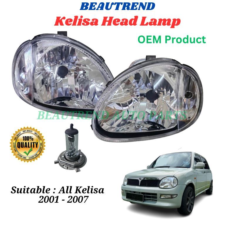 Perodua Kelisa Head Lamp Headlight Headlamp Bulb H4 Osram Germany Lampu