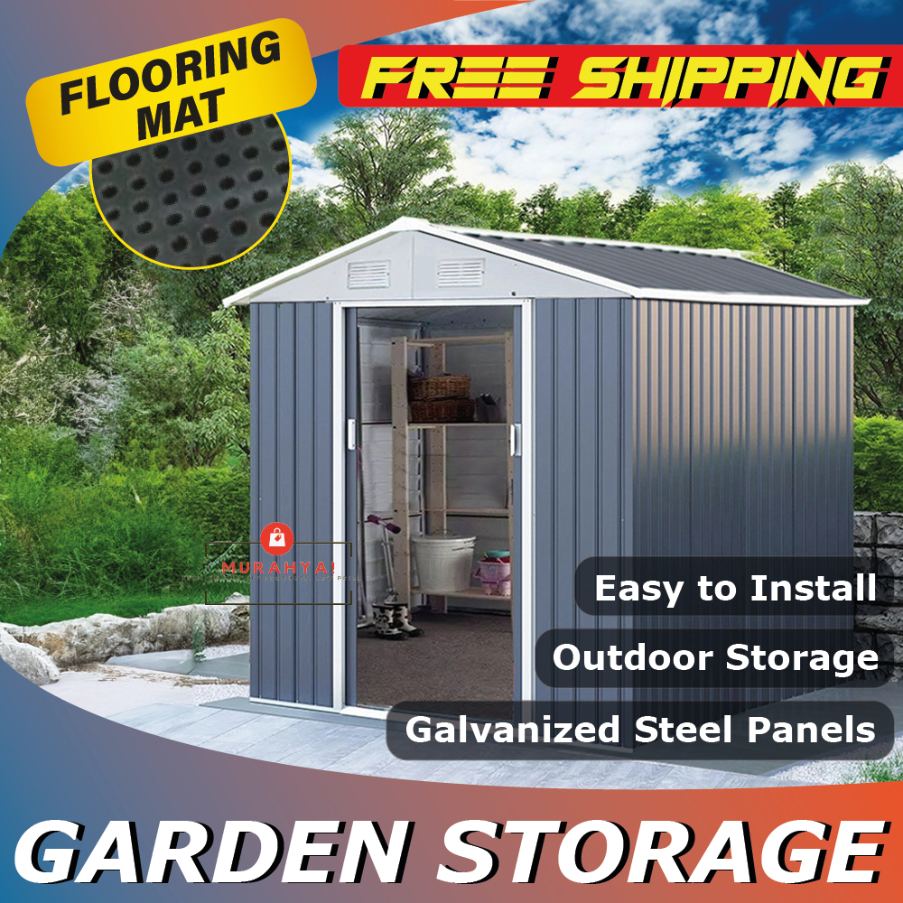 Outdoor garden Storage metal shed large backyard storage setor laman