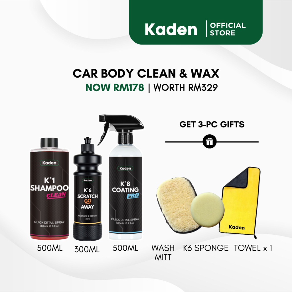 KADEN｜【Wash + Polish + SET 168｜K°1 Car Shampoo + K°6