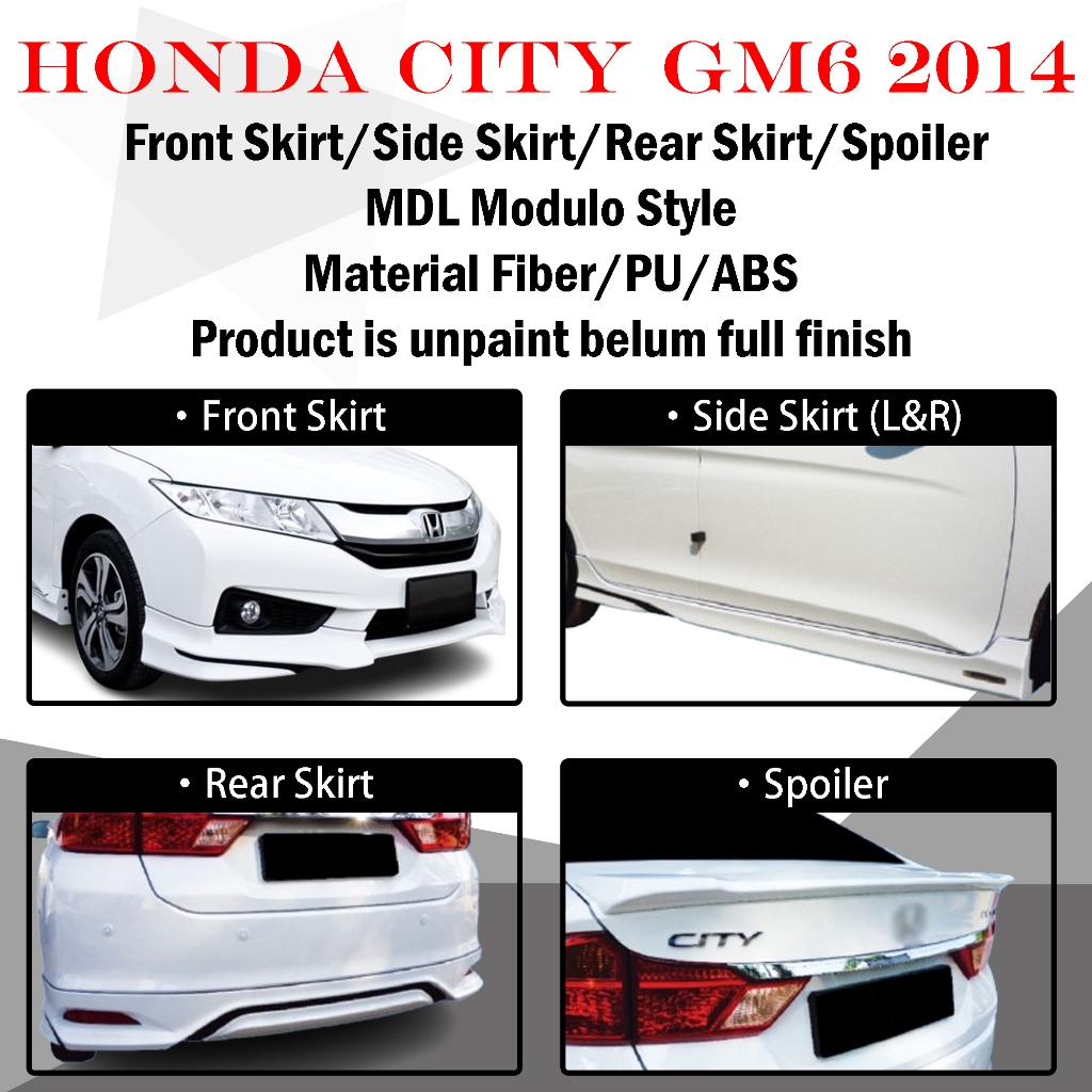 HONDA CITY GM6 2014 2015 2016 MDL MODEL FULLSET(PU GETAH/ABS/FIBER ...