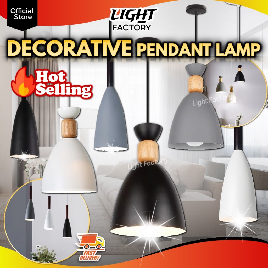 🔥NEW🔥 Nordic Pendant Light Dining Hanging Light E27 Holder Single Base ...