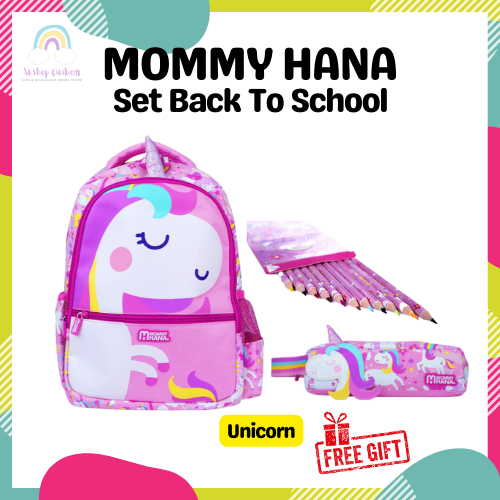 MOMMYHANA Back To School Set Unicorn | Beg Sekolah Rendah Tadika ...