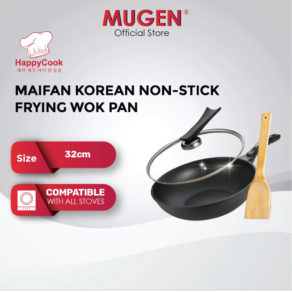 Deep Frying Pan Maifan Stone Wok Non-stick Pan Household Pan Frying Pan Induction Cooker Special Cooking Kitchen Cookware