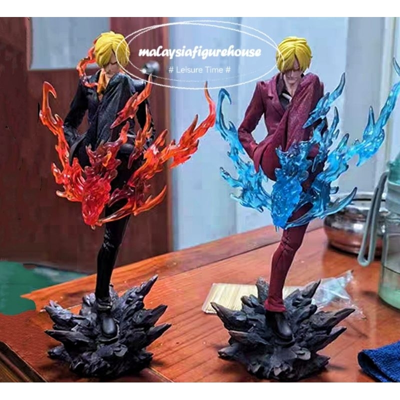 🔥READY STOCK🔥25CM ONE PIECE NY POP VINSMOKE SANJI DEVIL KICK COPY RESIN ...