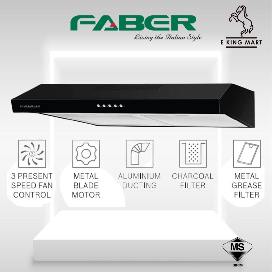 Faber 2.5 Fifth 70cm Slim Cooker Hood With Recirculating System