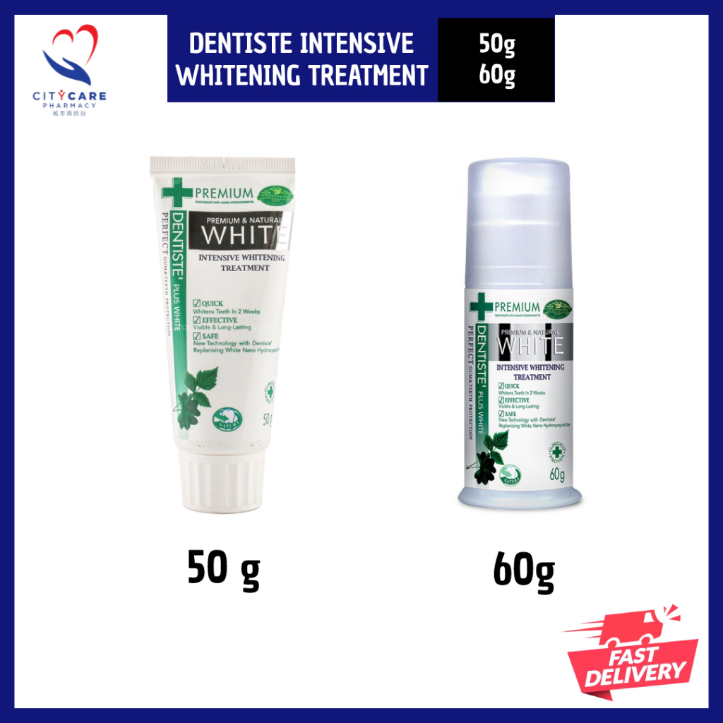 Dentiste Premium And Natural White Toothpaste With Nano Hydroxyapatite Intensive Whitening