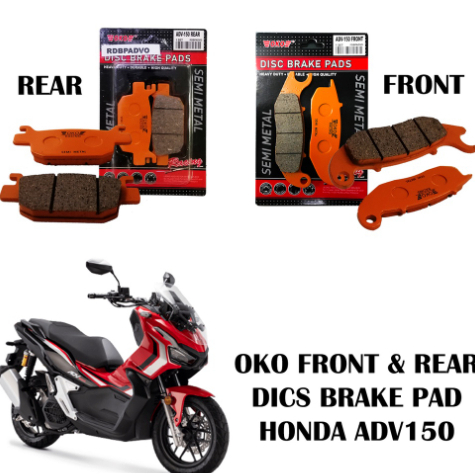 OKO DISC BRAKE PAD ( FRONT & REAR ) ( ADV150 ADV160 VARIO150 VARIO160 ...