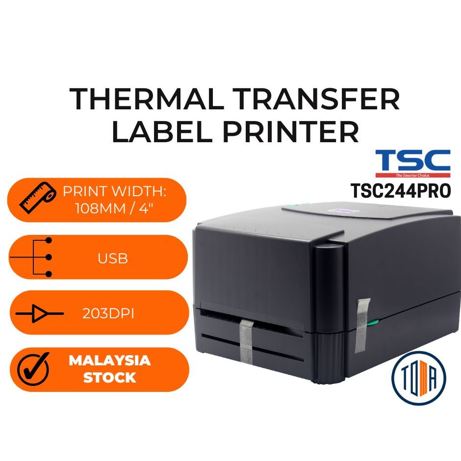 TSC TTP 244 Pro Barcode Printer Thermal Label Printer | Shopee Malaysia