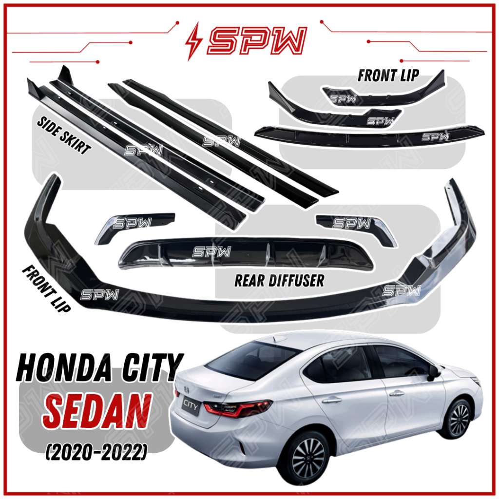 Honda City Sedan (20202022) Bodykit Front Bumper Lip Side Skirt Rear