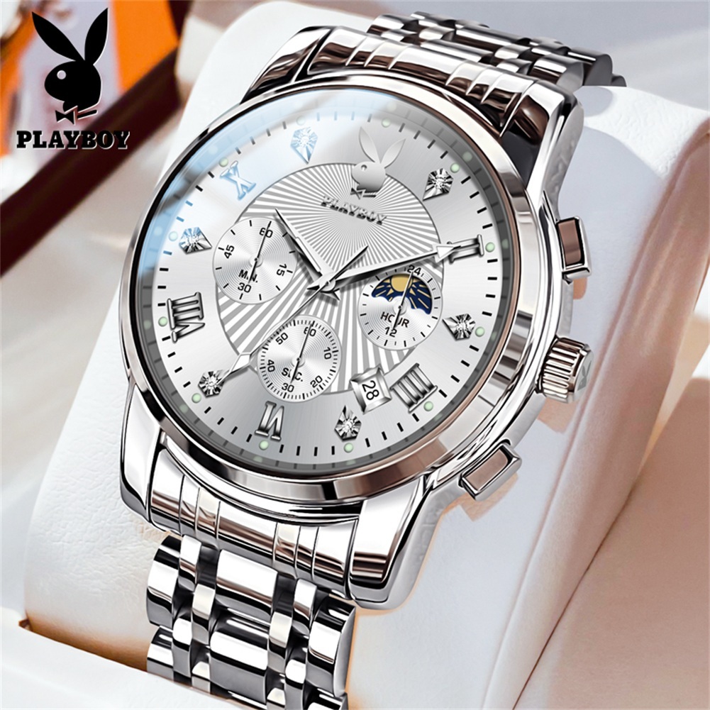 PLAYBOY Jam Tangan Lelaki Original 100% Watch Man Birthday Waterproof ...